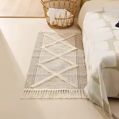 Tapis Géométrique Tufté Style Marocain & Nordique