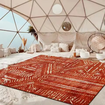 Tapis Bohème Doux et Moelleux Style Marocain Rétro pour Salon et Chambre