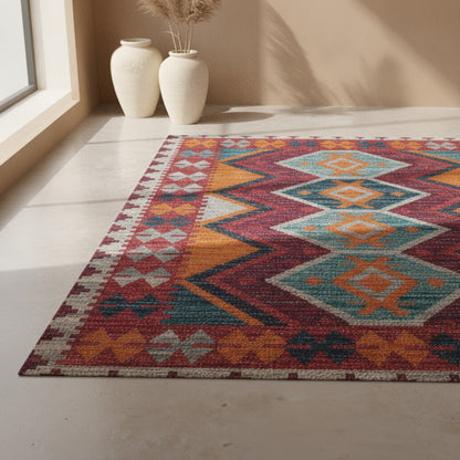 Tapis Bohème Ethnique Grande Taille pour Salon et Chambre - Style Marocain