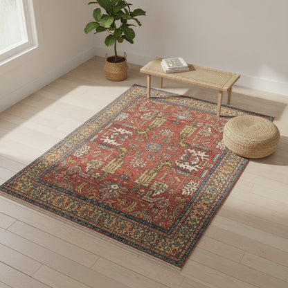 Tapis Ethnique Rétro Style Boho pour Salon et Chambre - Décoration Marocaine Grand Format