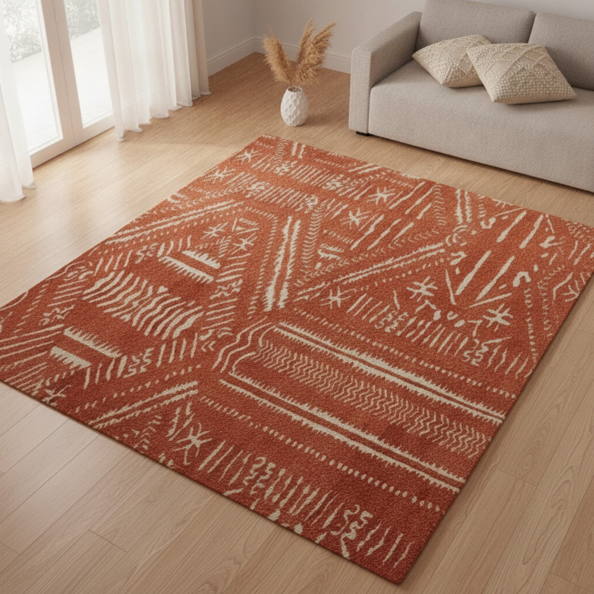 Tapis Bohème Doux et Moelleux Style Marocain Rétro pour Salon et Chambre
