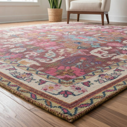 Grand Tapis Nordique Marocain Bohème pour Salon et Chambre - Décoration Maison Résistante