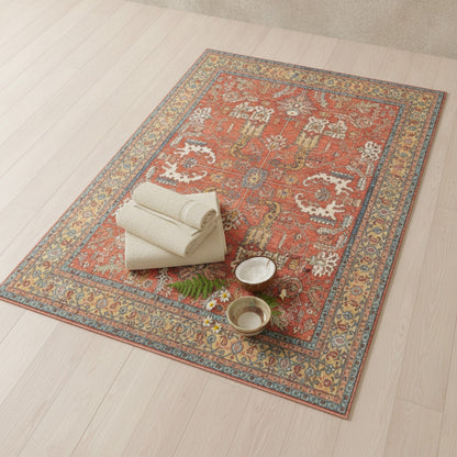 Tapis Ethnique Rétro Style Boho pour Salon et Chambre - Décoration Marocaine Grand Format