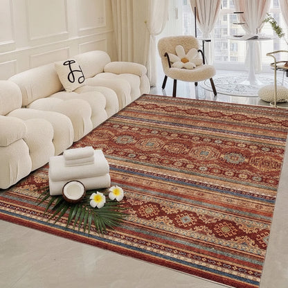 Tapis Marocain Bohème Ethnique pour Salon & Chambre - Polyvalent et Lavable