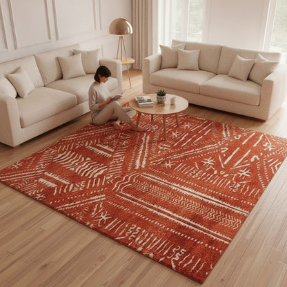 Tapis Bohème Doux et Moelleux Style Marocain Rétro pour Salon et Chambre