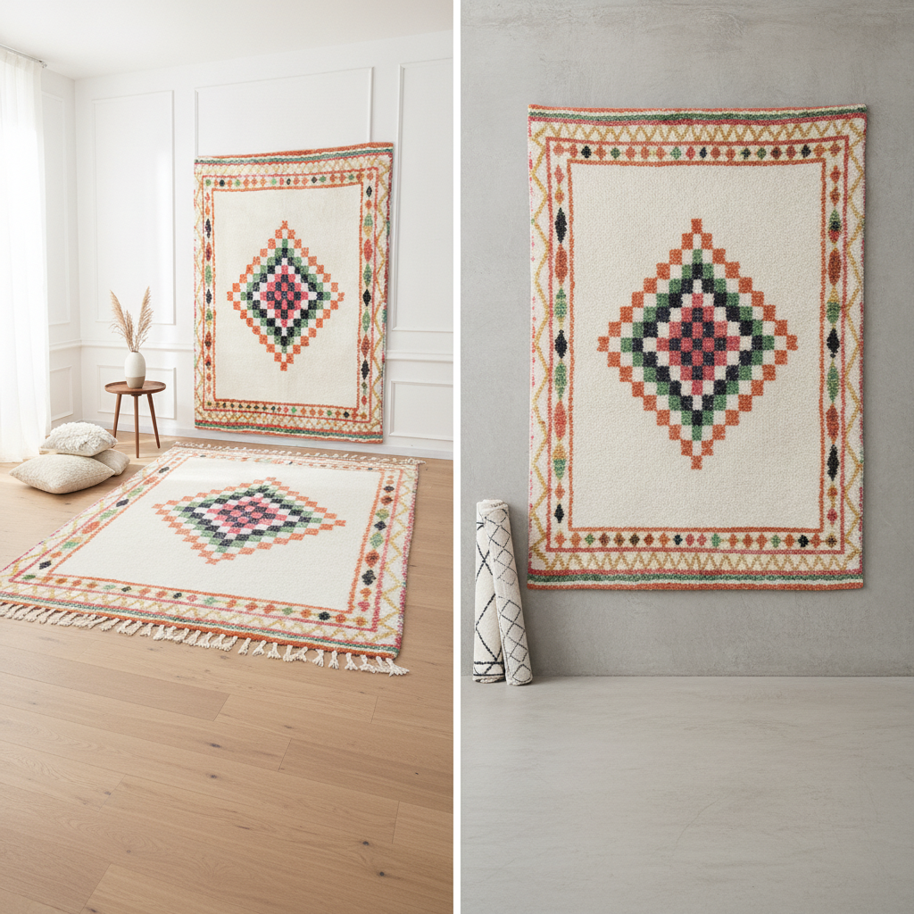 Tapis berbère doux salon